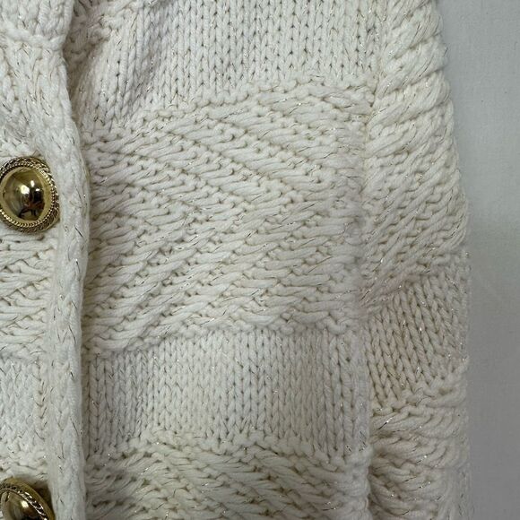 Max Studio Acrylic Blend Chunky Knit Stripe Cardigan Tunic Jacket Sweater 6X - Picture 5 of 9